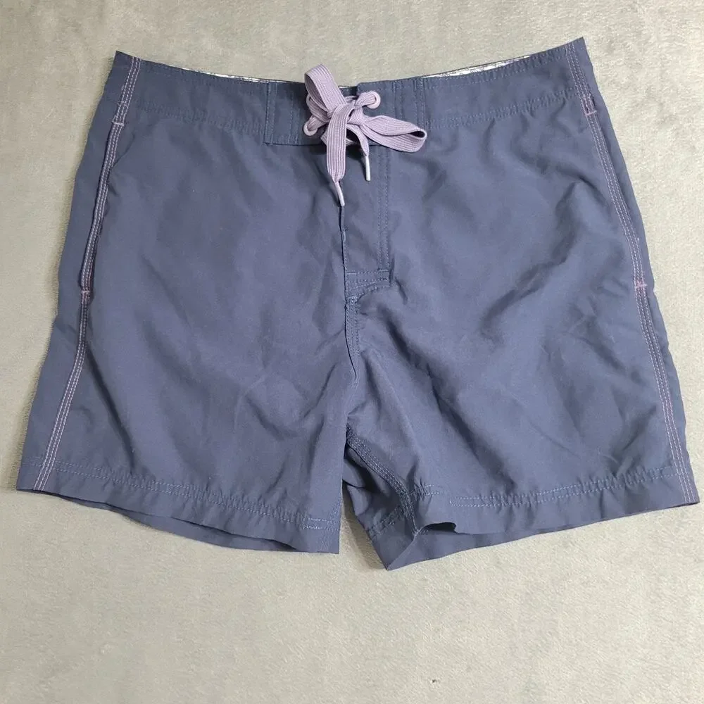 Reyn Spooner Board Shorts Mens Size 32 Blue Mesh Pockets‎ Drawstring Swim Trunks